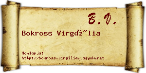 Bokross Virgília névjegykártya